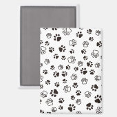 Aimant Motif répété des pattes de chat (Recto/Verso)