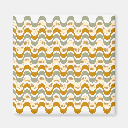 Aimant motif rétro abstrait (Devant)