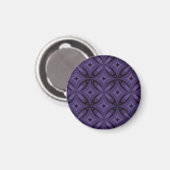 Aimant Motif Rétro de Couleur Violet Foncé (Recto/Verso)