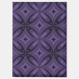 Aimant Motif Rétro de Couleur Violet Foncé