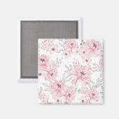 Aimant motif rose (Recto/Verso)