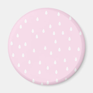 Aimant Motif rose-clair de pluie. Blanc et rose