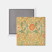 Aimant Motif rose et Rose (par William Morris) (Recto/Verso)
