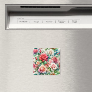 Aimant Motif Rose Fantaisiste