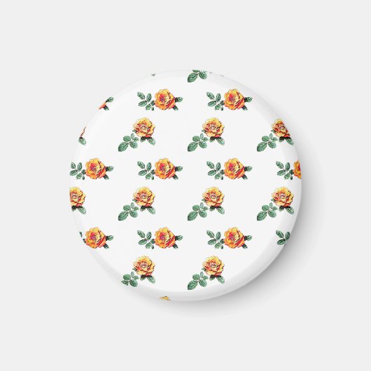 Aimant motif rose orange (Devant)