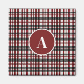 Aimant Motif rustique blanc et rouge (Devant)