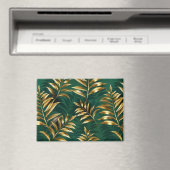 Aimant Motif sans couture avec des fougères dorées (In Situ (Lave-vaisselle))
