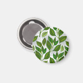 Aimant Motif sans couture avec Feuilles de thé vert (Recto/Verso)