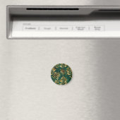 Aimant Motif sans couture avec fougères dorées (In Situ (Lave-vaisselle))