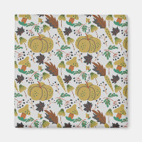 Motif sans couture de citrouilles et carottes trop