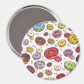 Aimant Motif sans couture de donuts (Recto/Verso)