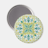 Aimant Motif sans couture de plafond William Morris vert  (Recto/Verso)