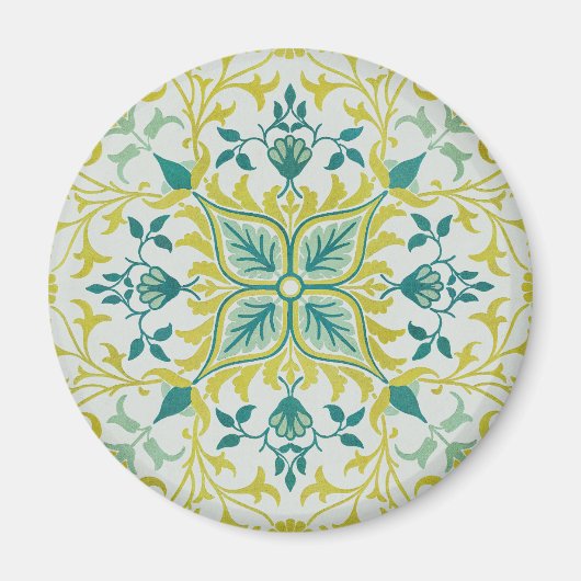 Aimant Motif sans couture de plafond William Morris vert  (Devant)