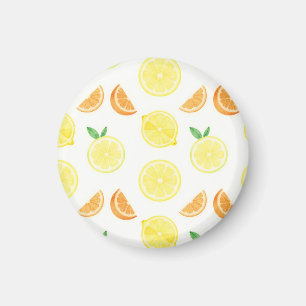 Aimant Motif sans couture de tranches de citrus frais