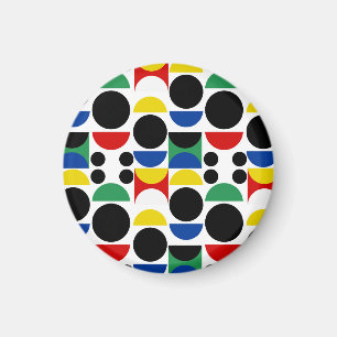 Aimant Motif scandinave du Bauhaus du milieu du siècle