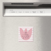 Aimant Motif simple de tulipe rose (In Situ (Lave-vaisselle))