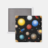 Aimant Motif spatial (Recto/Verso)