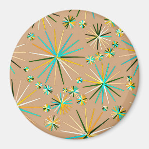 Aimant Motif Spoutnik Du Milieu Du Siècle, Taupe Tan