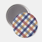 Aimant Motif Tartan multicolore (Recto/Verso)