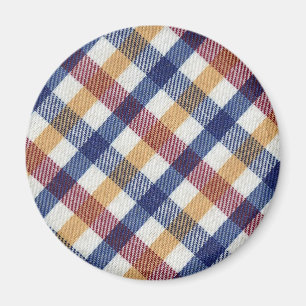 Aimant Motif Tartan multicolore