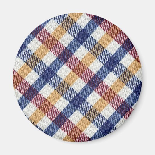 Aimant Motif Tartan multicolore (Devant)