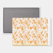 Aimant Motif textile avec orange et gol vibrants (Recto/Verso)