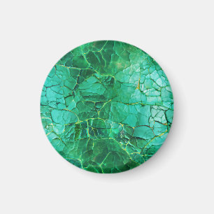 Aimant Motif textuel turquoise vif