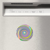 Aimant Motif tourbillon arc-en-ciel coloré (In Situ (Lave-vaisselle))