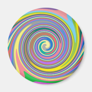 Aimant motif tourbillon coloré