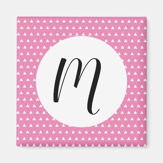 Aimant Motif triangle blanc (Devant)