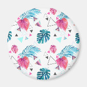 Aimant Motif triangle feuille tropicale (Devant)