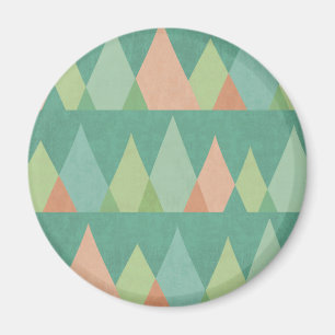Aimant Motif turquoise de triangle d'étape de Geo de