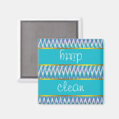 Aimant motif turquoise et Amethyst iKat ZigZag (Recto/Verso)