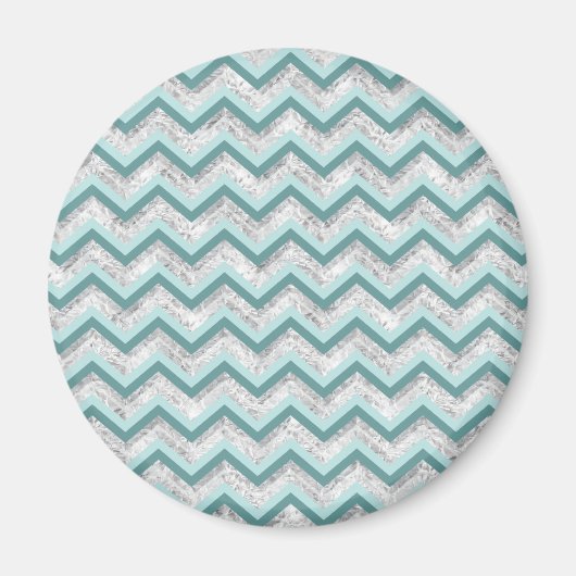 Aimant Motif turquoise et Crystal Zigzag (Devant)