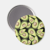 Aimant Motif Vegan Avocado frais et gourmand (Recto/Verso)