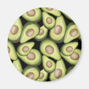 Aimant Motif Vegan Avocado frais et gourmand