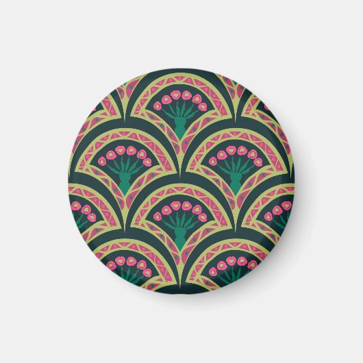 Aimant motif vert en forme de coque (Devant)