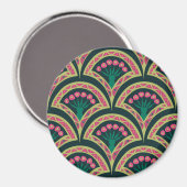 Aimant motif vert en forme de coquillage (Recto/Verso)