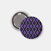 Aimant Motif violet et diamant noir (Recto/Verso)