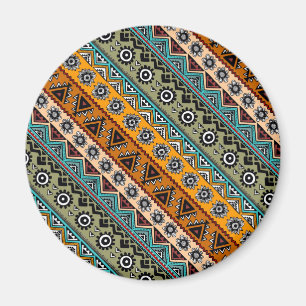 Aimant Motifs aztèques colorés design décoratif