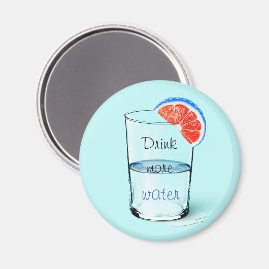 Aimant Motivation / Boire plus d'eau Beverage Caster (Recto/Verso)