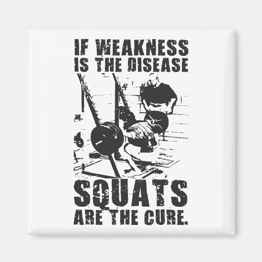 Aimant Motivation De L'Entraînement - Le Squat Est Le Tra (Devant)