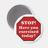 Aimant Motivation Diet, Stop Sign Exercice Aujourd (Recto/Verso)
