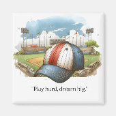 Aimant Motivation du joueur de baseball (Devant)