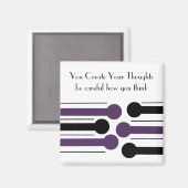 Aimant Motivation en noir et violet gras (Recto/Verso)