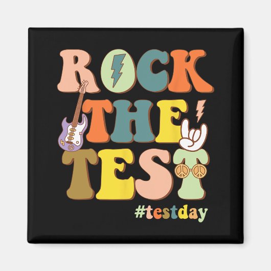 Aimant Motivation L'Étudiant Enseignant Rock Le Test Test (Devant)