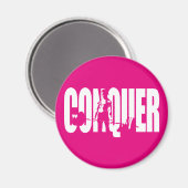 Aimant Motivation pour le poids féminin - CONQUER (Recto/Verso)