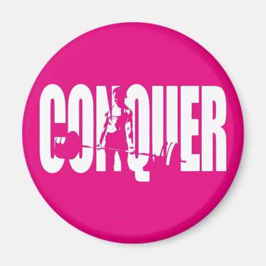 Aimant Motivation pour le poids féminin - CONQUER (Devant)