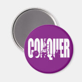 Aimant Motivation pour le poids féminin - CONQUER (Recto/Verso)