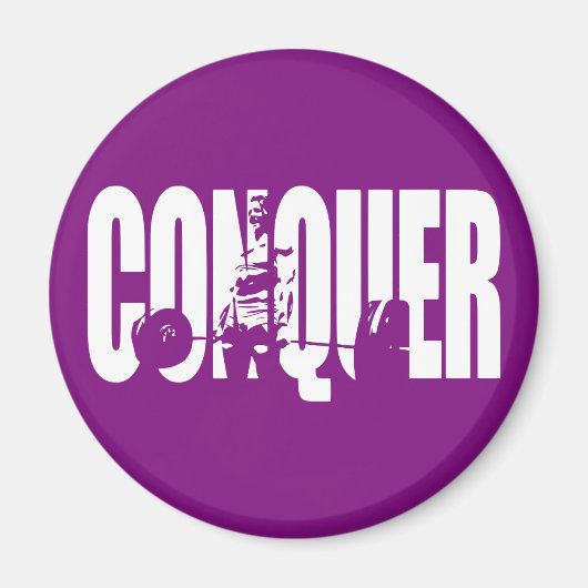 Aimant Motivation pour le poids féminin - CONQUER (Devant)